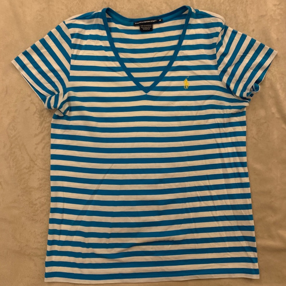 Striped Ralph Lauren V-neck shirt